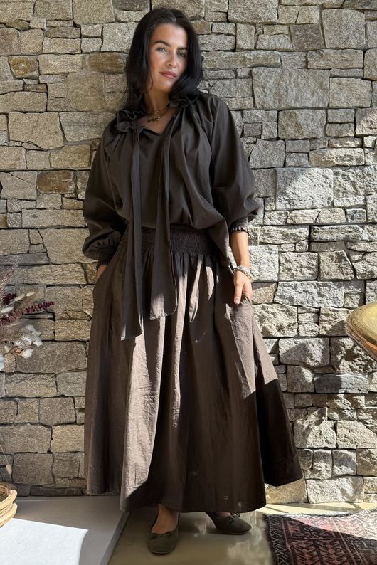 Paloma Ripley Skirt Chocolate